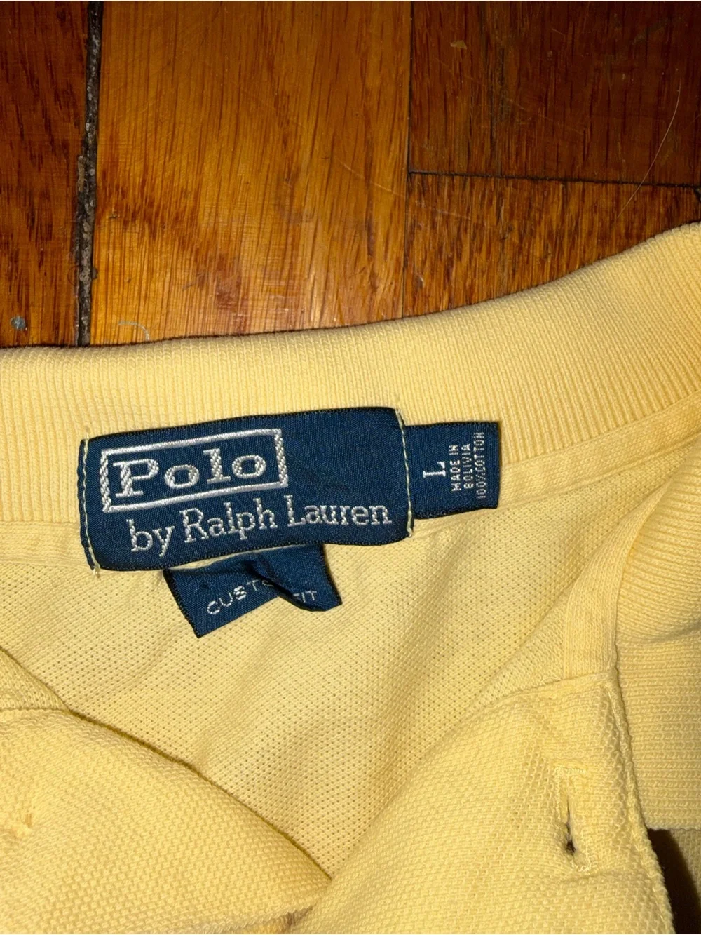 Ralph Lauren Men’s Light Yellow Polo with Blue Pony Logo
